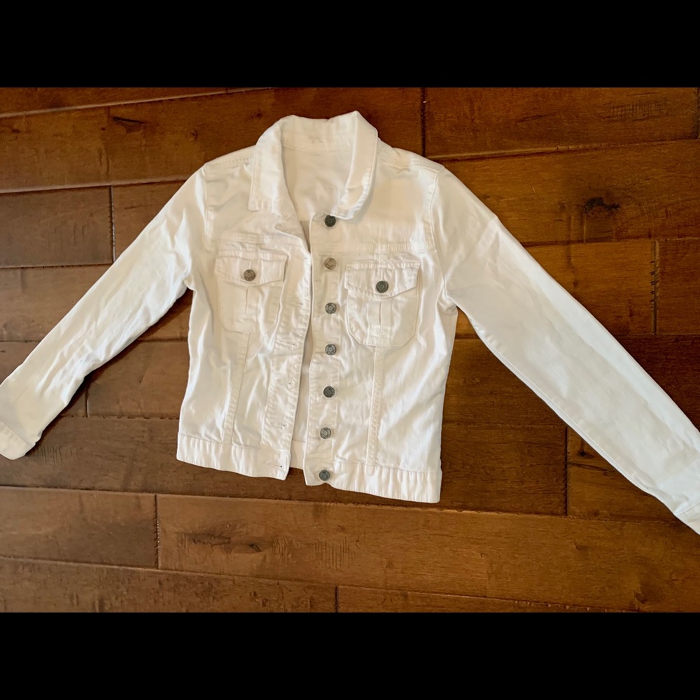 Kut from Cloth white denim jacket